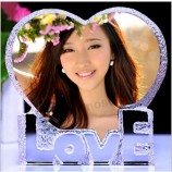 2017 批发定制高-结束情人玻璃相框与彩色印刷水晶相框