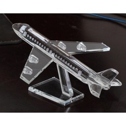 2017 批发定制高-结束纪念品和促销礼品水晶飞机模型