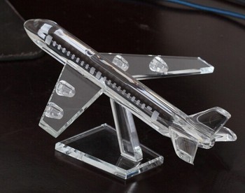 2017 Wholesale customized high-end Souvenir & Promotional Gift Crystal Plane Model