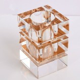 2017 Wholesale customized high-end Magnetic Crystal Glass Pen Holder