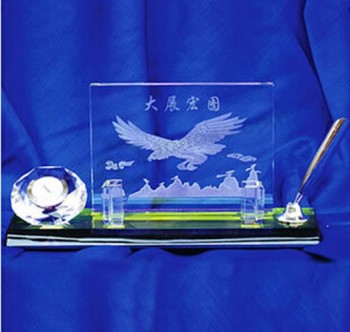 2017 批发定制高-水晶笔筒办公文具水晶玻璃笔筒