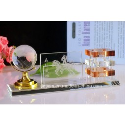 2017 Wholesale customized high-end Crystal Pen Holder for Crystal Office Stationery Set