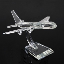 2017 Wholesale customized high-end Business Decoration Gifts K9 Crystal Plane Model