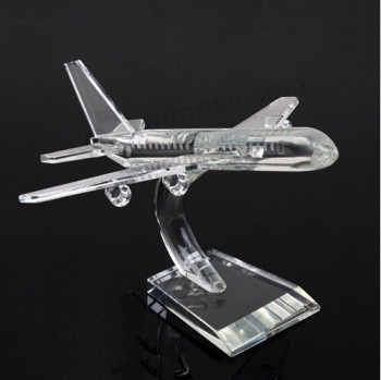 2017 Wholesale customized high-end Business Decoration Gifts K9 Crystal Plane Model