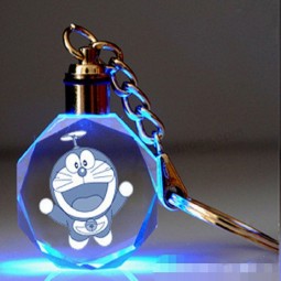 Al por mAyor personAlizAdo Alto-El finAl llevó el llAvero de cristAl de cristAl del regAlo del lAser del lAser pArA los regAlos del recuerdo