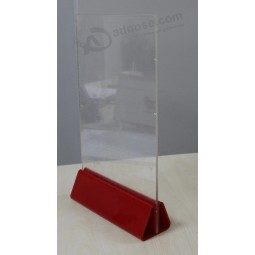 Wholesale customized high-end Clear Acrylic Sign Menu Holder