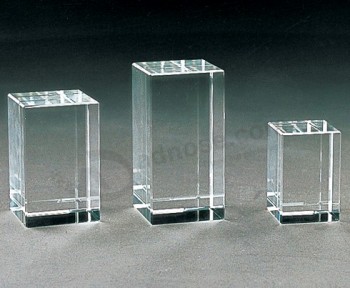 Cubo de bloques de cristal en blanco barato al por mayor