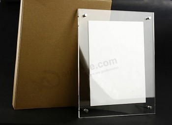 Customized top quality Ad-170 Acrylic Clear Sign Menu Leaflet Document File Holder