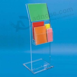 Customized top quality Ad-174 Acrylic Clear Sign Menu Leaflet Document File Poster Holder