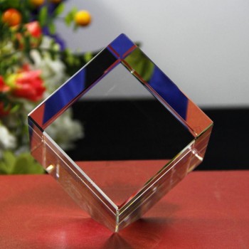 Coin coupé top transparence k9 cristal bloc et cube de cristal pas cher en gros