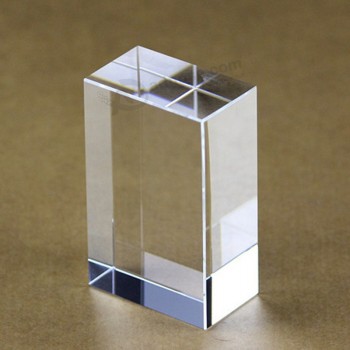 Bloco de vidro de alta qualidade cubo de cristal barato por atacado