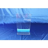 Großhandels kundengebundene Spitzenqualität klarer Tischplattenacryl-Anzeigenzeichen-Standhalter