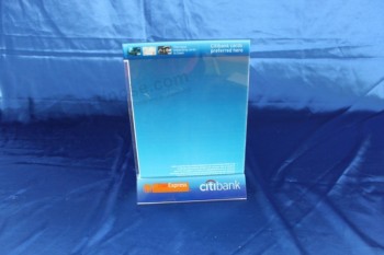 Großhandelskundenspezifischer transparenter Tischplattenacrylmenü-Menühalter der freien Qualität