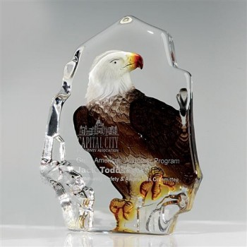 En gros personnalisé haut-Fin ad-156 prix clair trophée d'aigle acrylique