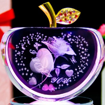 Goedkope custom 3d lasergravure kristalglas kubus blok souvenirs voor gift