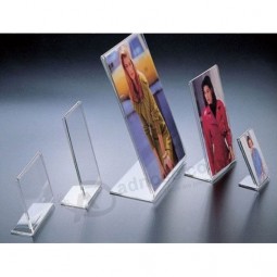 Wholesale Customized high-end pH-141 Clear Acrylic L Shape Photo Frame