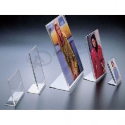 En gros personnalisé haut-Fin acrylique image claire acrylique l forme cadre pChaudo