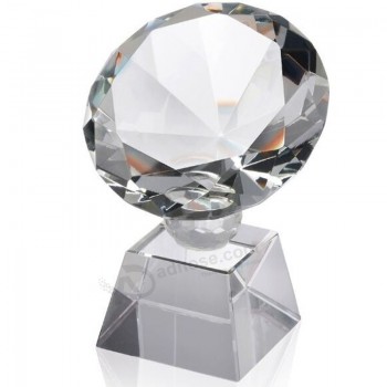 Premio de cristal de diamante y trofeo pequeña placa de premio barato al por mayor