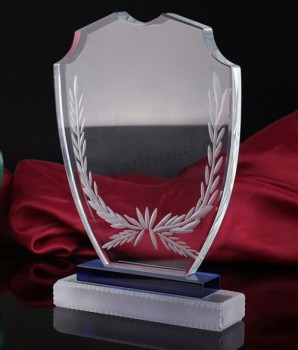 K9 escudo de premio de trofeo de cristal personalizado de recuerdo recuerdo barato al por mayor
