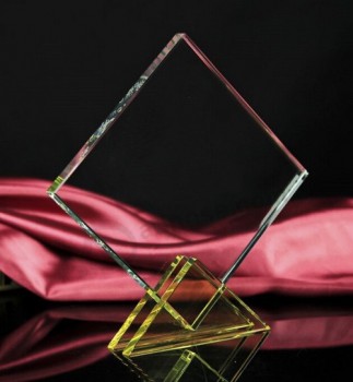 Premio trofeo de cristal k9 en blanco barato al por mayor