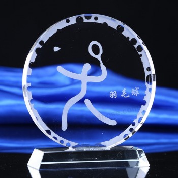 Presentes de luxo prêmios copo troféu de cristal custom made barato por atacado