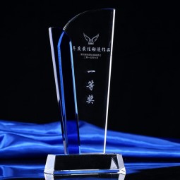 Cheap Wholesale Multi Color Crystal Glass Award Trophy for VIP Souvenir