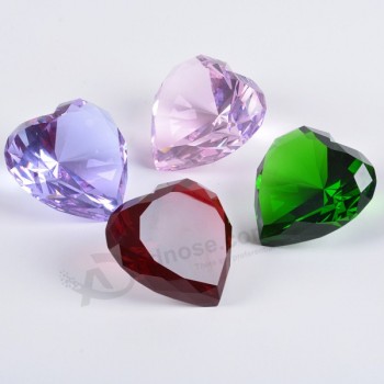 Diamante de cristal barato de encargo del corazón para los regalos del ornamento de la boda