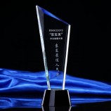 Kristall-Trophäe, Kristall-Award mit schwarzem runden Standfuß günstigen Großhandel