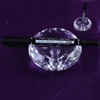 Suporte de caneta de cristal de decoração de mesa barato por atacado