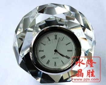 Crystal Glass Clock of Paperweight Table Decoration Cheap Wholesale