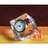 2018 New Design Crystal Glass Clock for Table Decoration Cheap Wholesale