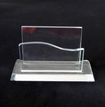 Glass Crystal Name Card Holder with Logo Office Decoration Cheap Wholesale