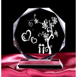 Premio de cristal personalizado de fábrica barata con logotipo personalizado