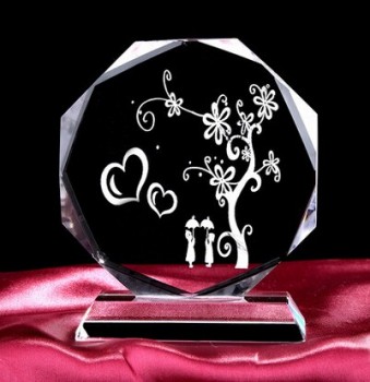 Prêmio de cristal personalizado de fábrica barato com logotipo personalizado