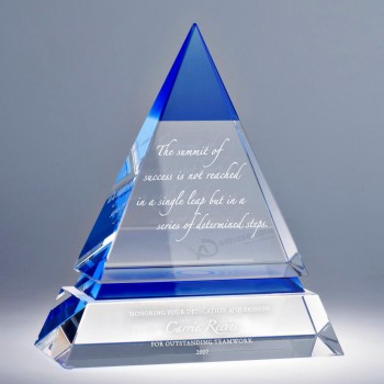 Trofeo della piramide di cristallo della porcellana di alta qualità per il regalo