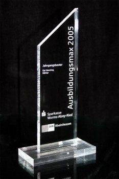 En gros personnalisé haut-Fin ad-176 clair champion prix souvenir laser gravé sport trophée acrylique
