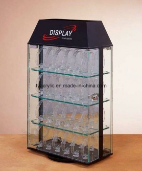 Al por mayor personalizado alto-End ad-164 reloj claro acrílico pos display stand