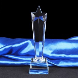 Star Shape Optical K9 Crystal Trophy Cheap Wholesale