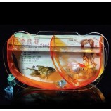 En gros personnalisé haut-Fin à-110 réservoir de poissons acrylique de bureau clair