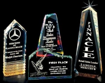 Wholesale Customized high-end Ad-207 Clear Laser Engraved School Acrylic Trophy