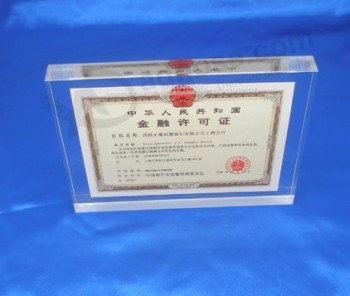Wholesale Customized high-end Ad-208 Clear Laser Engraved Acrylic Hot Press Trophy Plaque