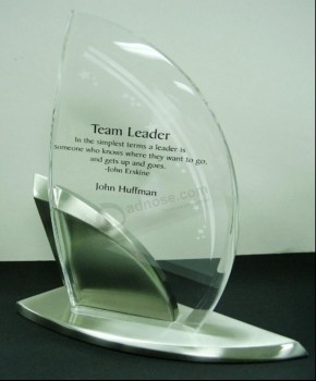 Wholesale Customized high-end Ad-211 Clear Laser Engraved Acrylic Hot Press Trophy Plaque