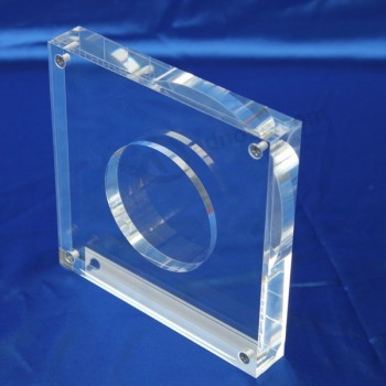 En gros personnalisé haut-Le présentoir acrylique transparent de pièce de monnaie de fin