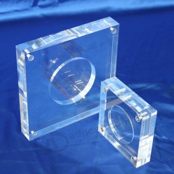 Großhandel angepasst hoch-Ende clear acryl magnetic münze display halter stand
