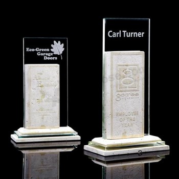 Groothandel aangepaste hoge kwaliteit duidelijke laser gegraveerde acryl trofee event award voor schaakWinnennaar