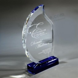 En gros personnalisé haute qualité clair laser gravé trophée acrylique événement prix pour le chanteur