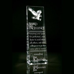 Wholesale customized high quality Clear Laser Engraved Acrylic Trophy Event Award for Singing with your logo