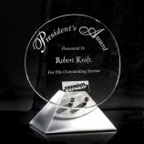 Groothandel aangepaste hoge kwaliteit clear laser gegraveerde acryl trofee event award voor corporation