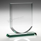 Clair trophée de verre de couleur de jade, usine de prix de verre pas cher en gros