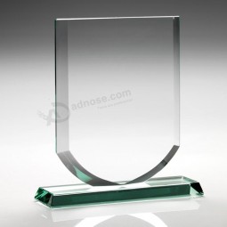 Clear Jade Color Glass Trophy, Glass Award Factory Cheap Wholesale